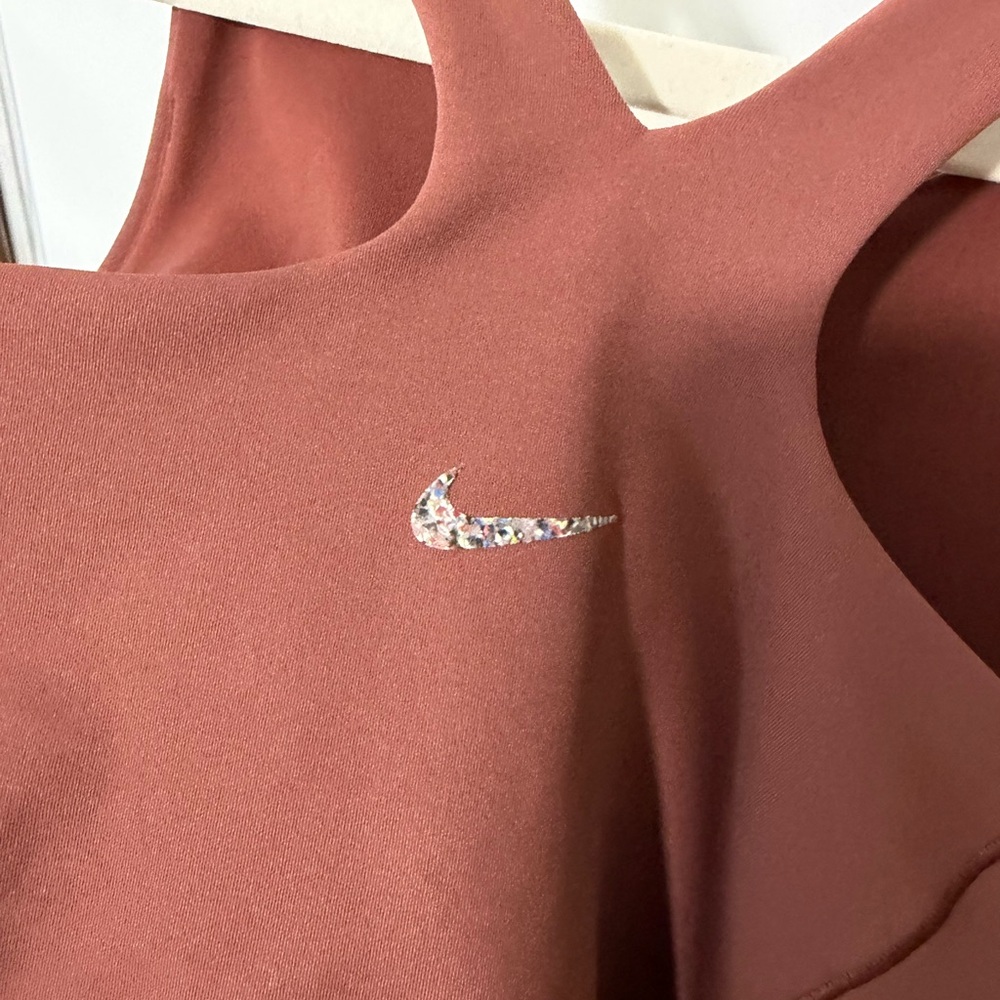 Nike Yoga Dri-Fit Crop Top Brownish red Sports Bra Tank Size S - Picture 4 of 10